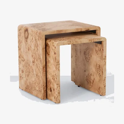 John Lewis John Lewis Burl Nest of 2 Tables, Natural