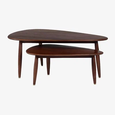 John Lewis Swoon Abel Nesting Tables, Dark Brown