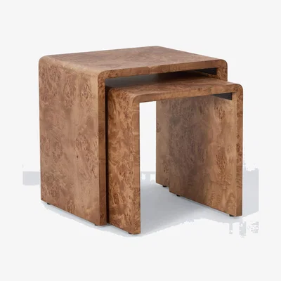John Lewis John Lewis Burl Nest of 2 Tables, Walnut