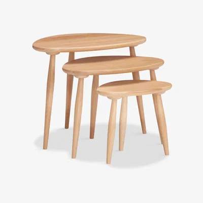 John Lewis ercol for John Lewis Shalstone Nest of 3 Tables, Oak