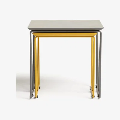 John Lewis John Lewis & Partners Insert Nest of 2 Tables, Grey/Mustard