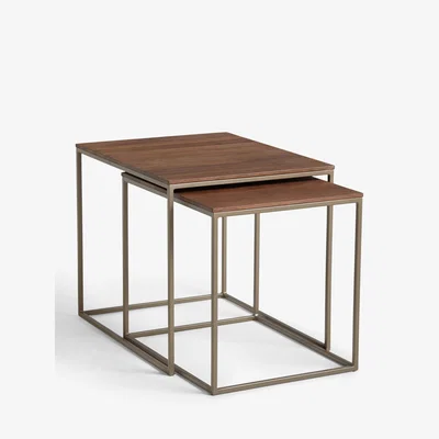 John Lewis John Lewis & Partners Raise Nest of 2 Tables, Walnut