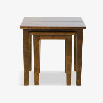 John Lewis Laura Ashley Garrat Nest of 2 Tables, Chestnut Brown