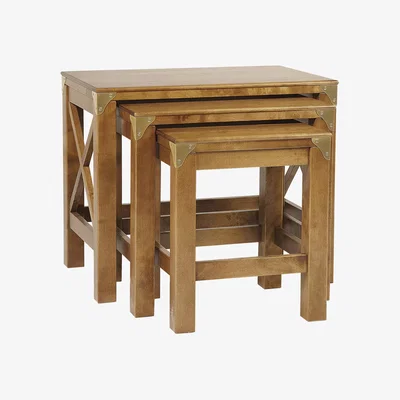 John Lewis Laura Ashley Balmoral Nest of 3 Tables, Honey