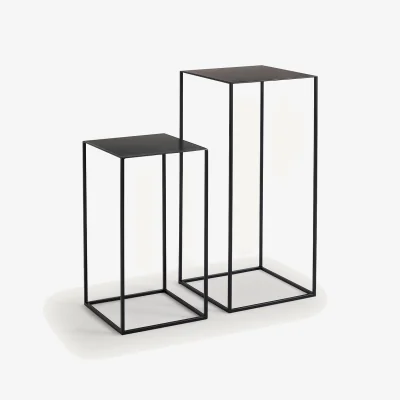 La Redoute Romy Set of 2 Lacquered Metal Nesting Tables