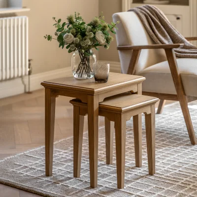 La Redoute Harriet Oak Nesting Side Tables (Set of 2)