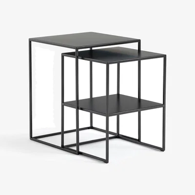 La Redoute Set of 2 Hiba Steel Nesting Side Tables
