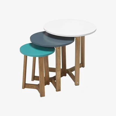 La Redoute Nest Of Tables with Solid Oak Legs