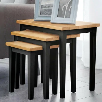 La Redoute Calia Wood Nesting Side Tables (Set of 3)