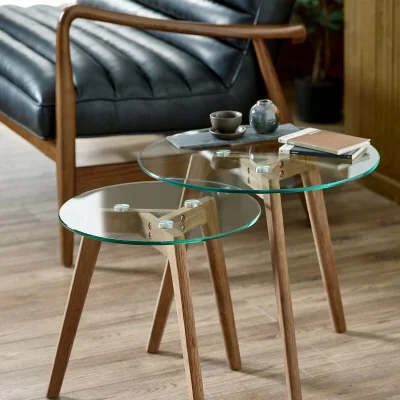 La Redoute Bryce Glass Nesting Side Tables (Set of 2)