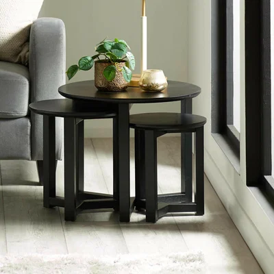 La Redoute Nyra Oak Nesting Side Tables (Set of 3)