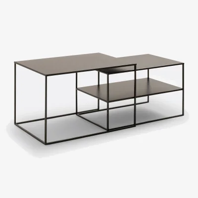 La Redoute Set of 2 Miva Metal and Steel Nesting Tables