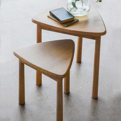 La Redoute Uttara Scandi Oak Nesting Side Tables (Set of 2)