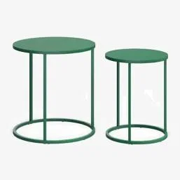 Marks & Spencer Loft Lois Garden Nest of Tables - Green, Green,Teal