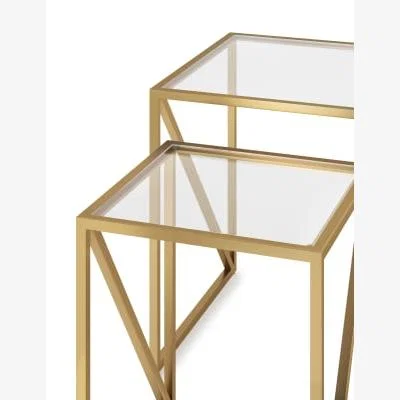 Marks & Spencer M&S  Milan Nest of Tables - Antique Brass, Antique Brass,Black