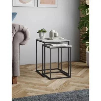 Marks & Spencer M&S Farley Nest of Tables - Marble, Marble