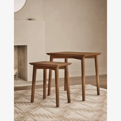 Marks & Spencer Gallery Direct Monroe Wood Nest of Tables Natural