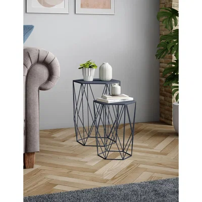 Marks & Spencer M&S Loft Wire Nest of Tables - Navy, Navy