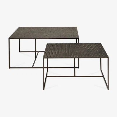 Made in Design Pentagon Nested tables - / Set of 2 - Hand-sculpted tabletops by Ethnicraft Black