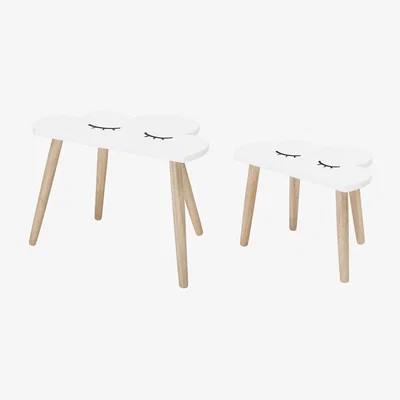 Made in Design Nuage Nested tables - / Set of 2 by Bloomingville White/Natural wood
