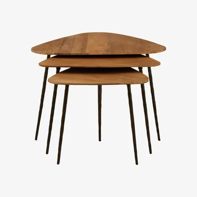 Olivia's Olivia's Soft Industrial Collection - Elm Triangular Tables