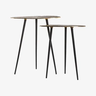 Olivia's Gallery Direct Valence Gold Nest Of 2 Tables