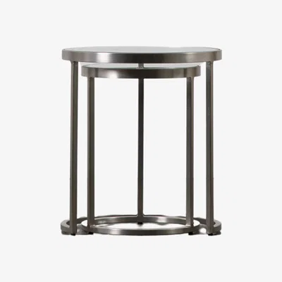Olivia's Gallery Interiors Egemen Nest of Two Tables Silver