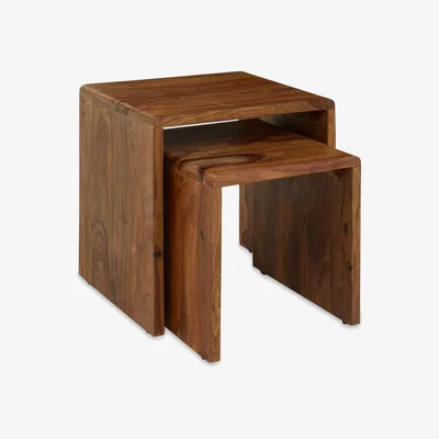 Olivia's Olivia's Soft Industrial Collection - Surat Sheesham Nesting Tables