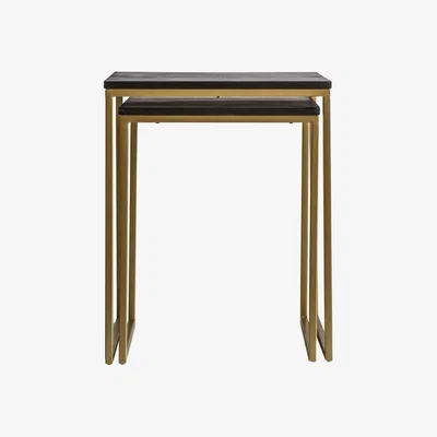 Olivia's Gallery Interiors Adisham Black Nest of Tables | Outlet