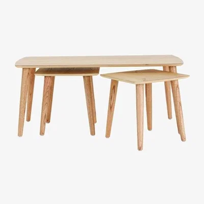 Downtown Moray Table Set Light Natural Wash
