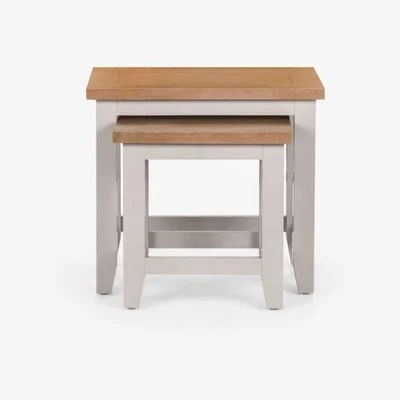 Downtown Julian Bowen Richmond Nest Of Tables - Elephant Grey/Pale Oak