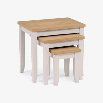 Downtown Julian Bowen Davenport Oak/Elephant Grey Nest Of Tables