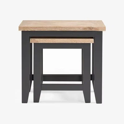 Downtown Julian Bowen Bordeaux Nest Of Tables - Dark Grey