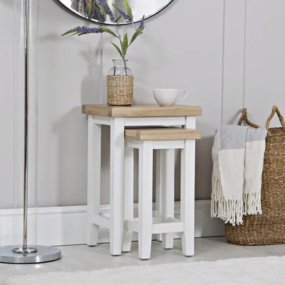 Downtown Easton Nest of 2 Tables - White