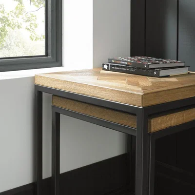 Downtown Vancouver Rustic Oak Nest Of Tables