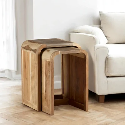 OAT Home Adare Wooden Nest of 2 Tables