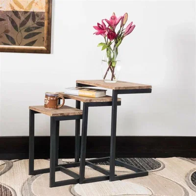 Pagazzi Firwood Nest of 3 Tables