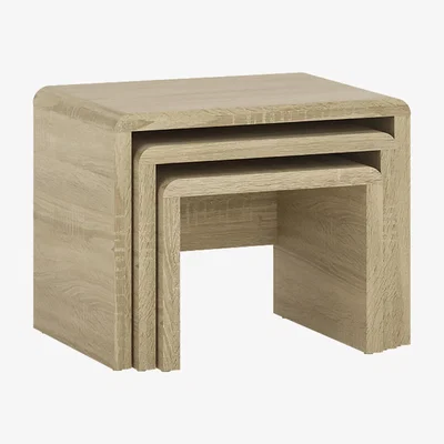 The Range Designa Small Nest of Tables - Sonama Oak