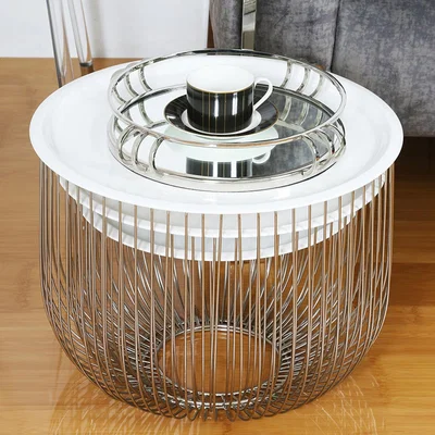 The Range Plott Round 3 Piece Coffee Nest of Tables - White