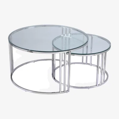 The Range Silver Nest of Tables - Silver