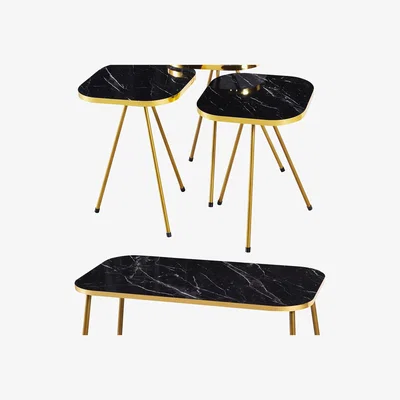 The Range Square Set of 4 tables - Black