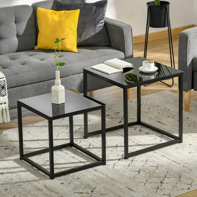 The Range Nest of 2 Side Tables - Black