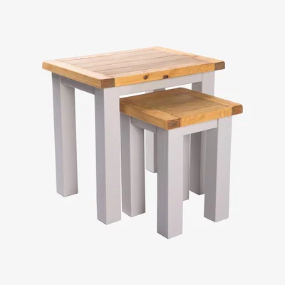 The Range Argenta Set of 2 Nest of Tables - Grey