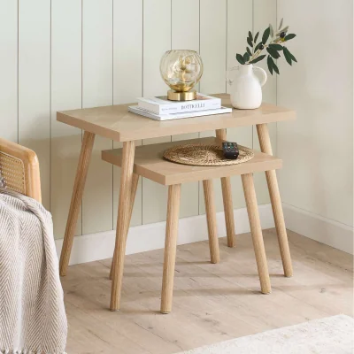 The Range Herringford Nest Of Tables - Oak