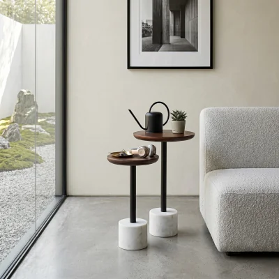 The Range Marble Arch Nest of Tables - Brown