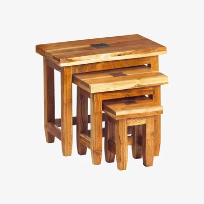 The Range Slate Nest of 3 Tables - Natural
