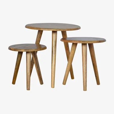 The Range Patchwork Nesting Stools - Orange