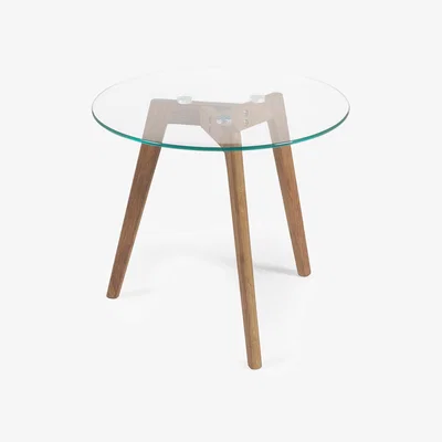 The Range Bryant Nest of Tables - Dark Brown/Clear
