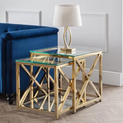 The Range Miami Nest Of Tables - Gold
