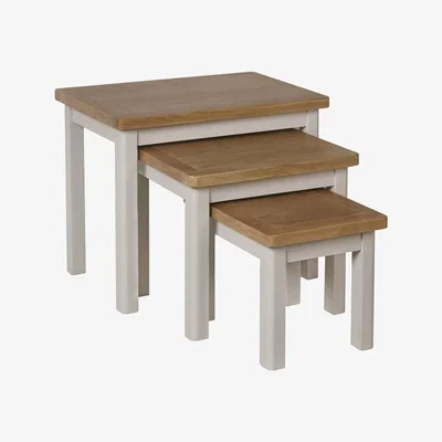 The Range Cambridge Nest of 3 Tables - Dove Grey
